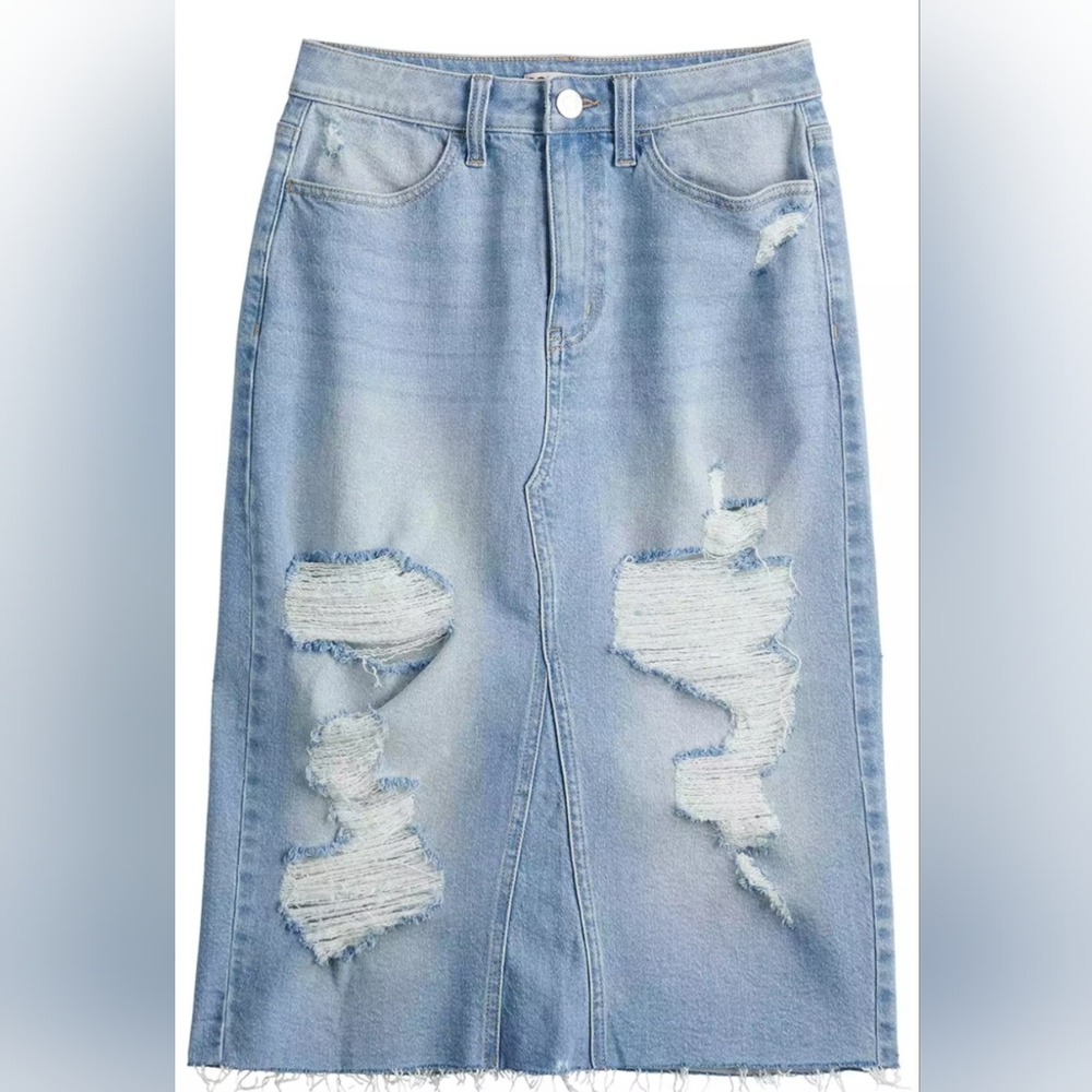 Juniors' SO® Denim Midi Skirt